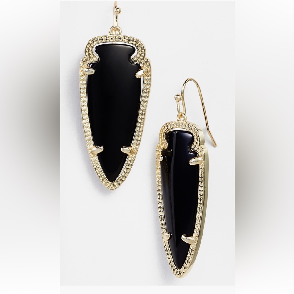 Kendra Scott, Skylar earrings, black and gold
